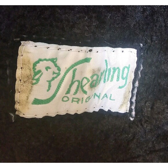 Vintage Shearling Jacket Sheepskin Suede Coat Siena Studio Womens L XL Black - Picture 6 of 12